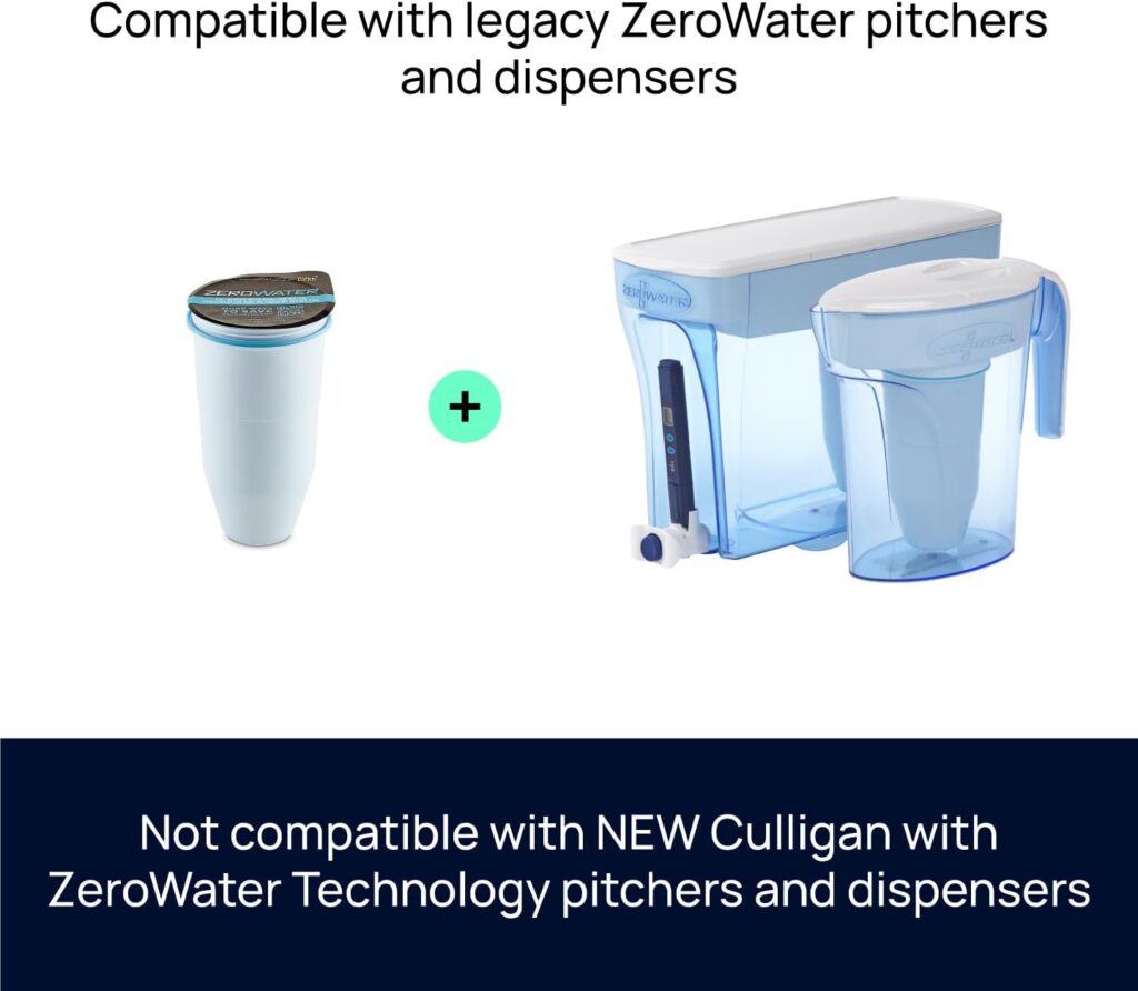ZeroWater replacement filters 5-stage IAPMO certified BPA-free water filtration system