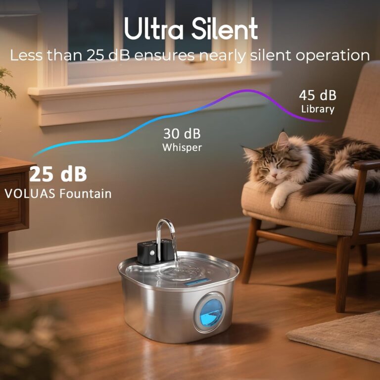 LED indicator on Voluas automatic water fountain