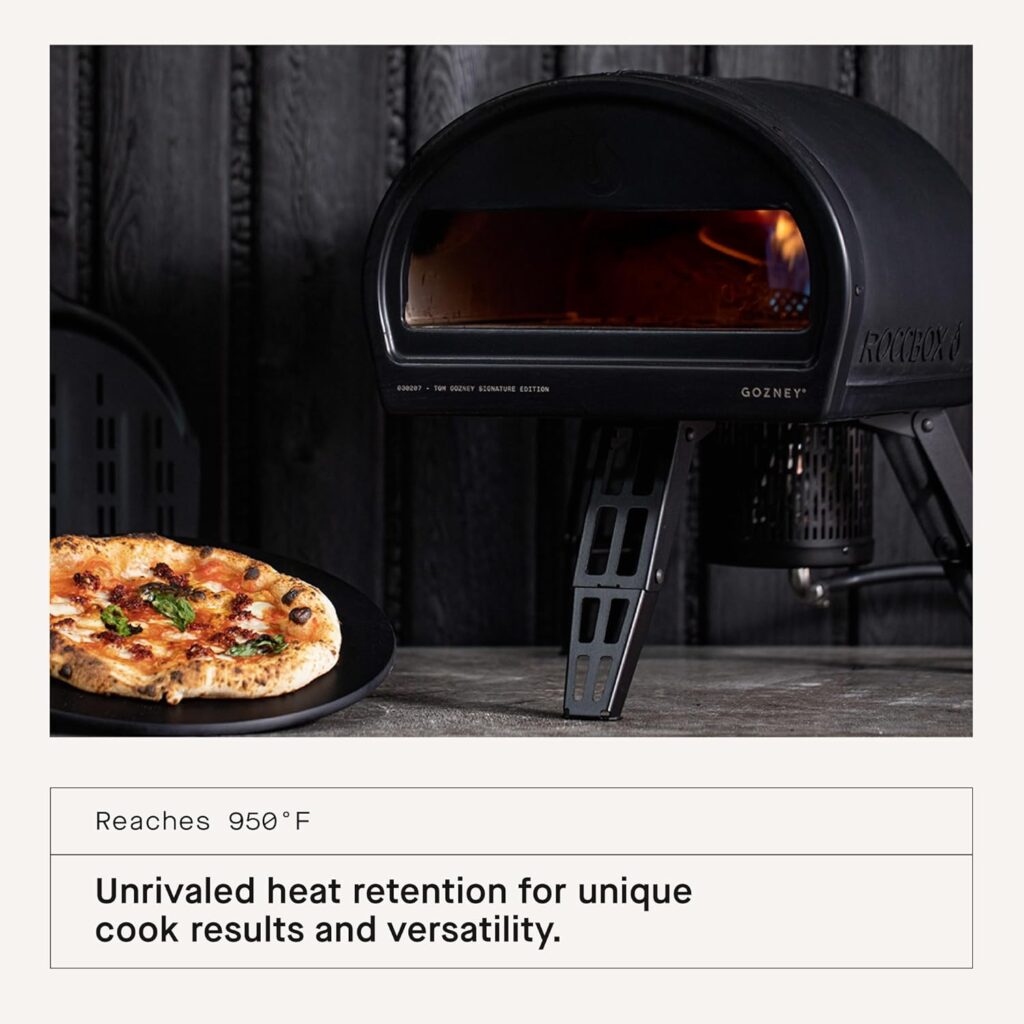 High-temperature pizza cooking in Roccbox