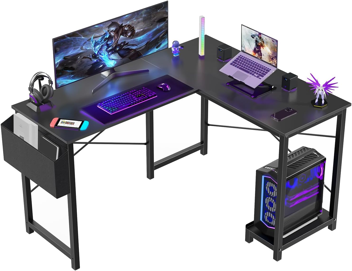 L shaped computer desk